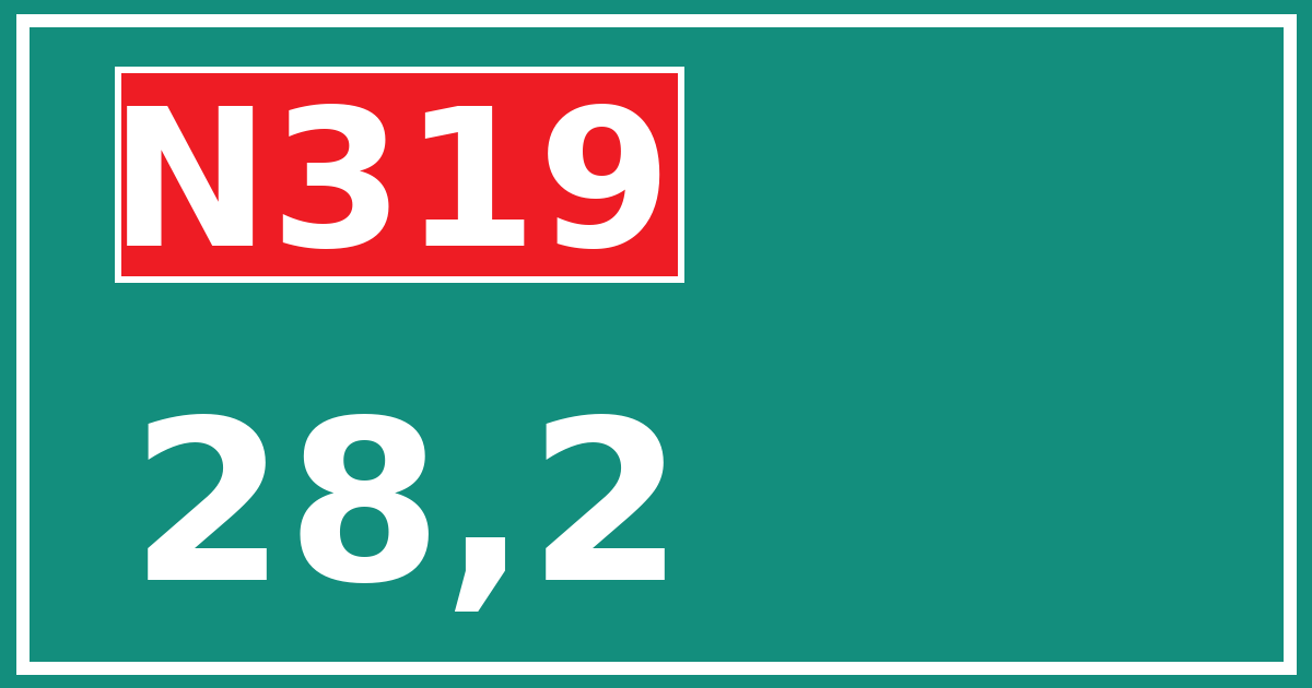 Hectometerbord N319 28,2