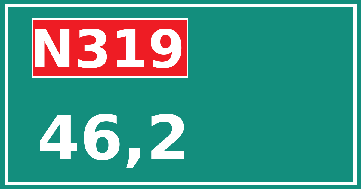 Hectometerbord N319 46,2