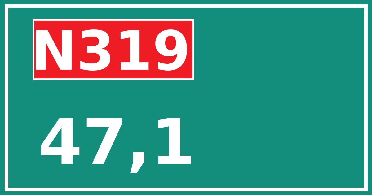 Hectometerbord N319 47,1