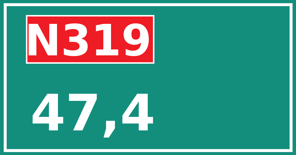 Hectometerbord N319 47,4