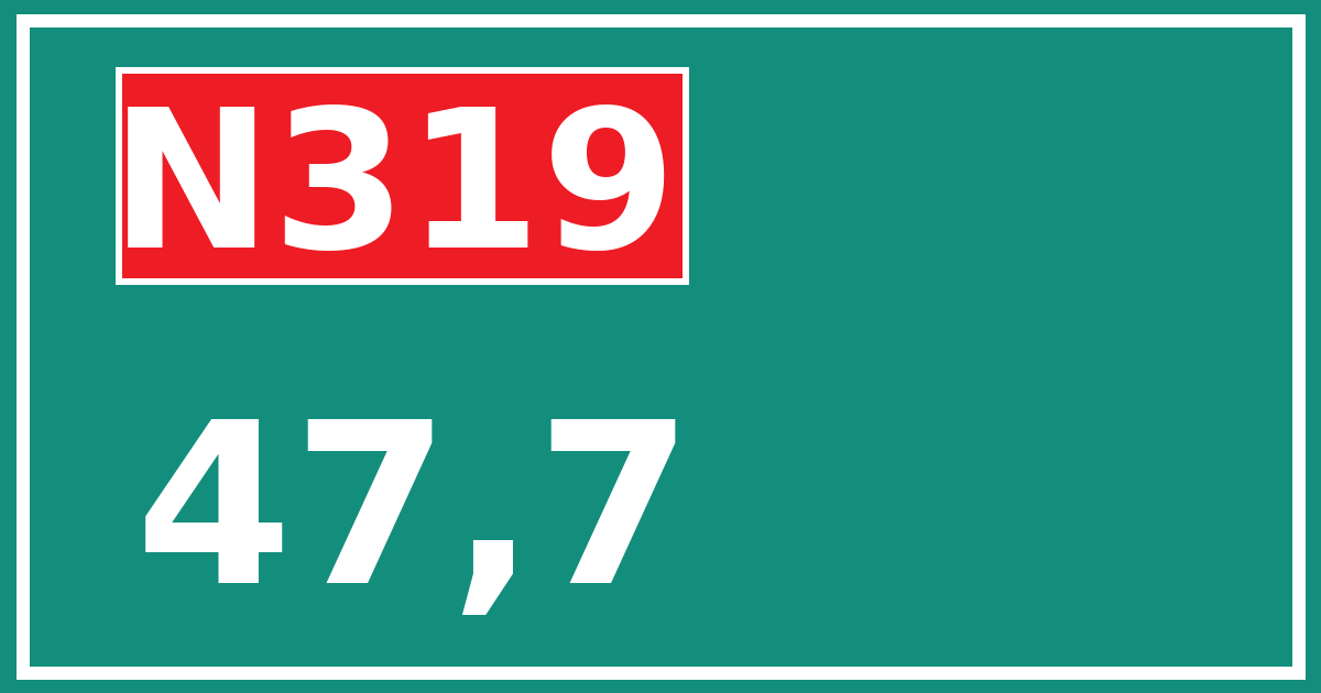 Hectometerbord N319 47,7