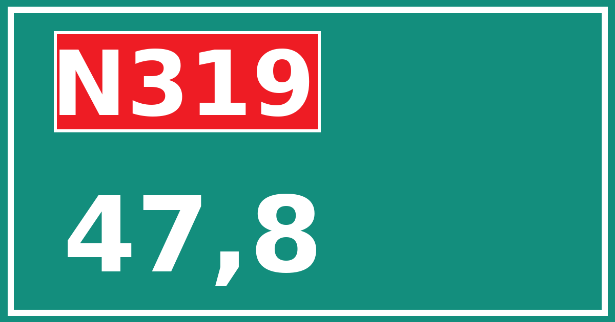 Hectometerbord N319 47,8