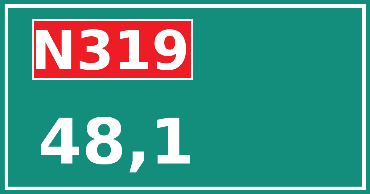 Hectometerbord N319 48,1