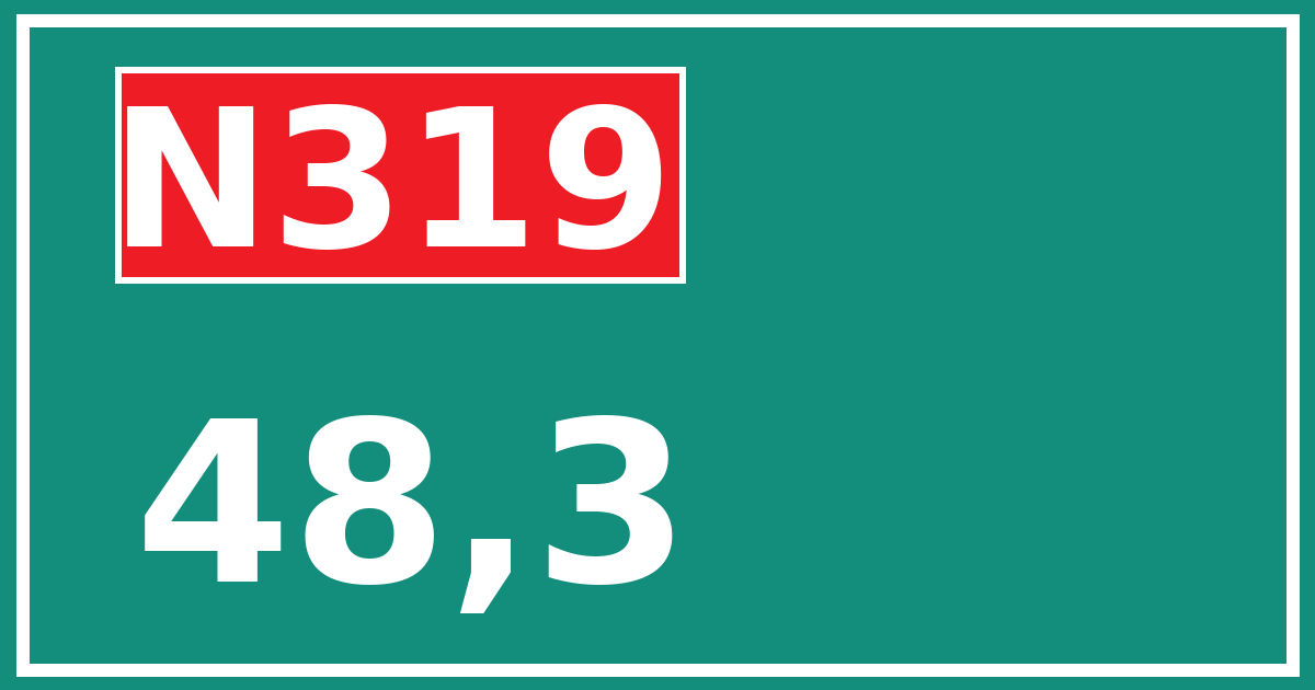 Hectometerbord N319 48,3