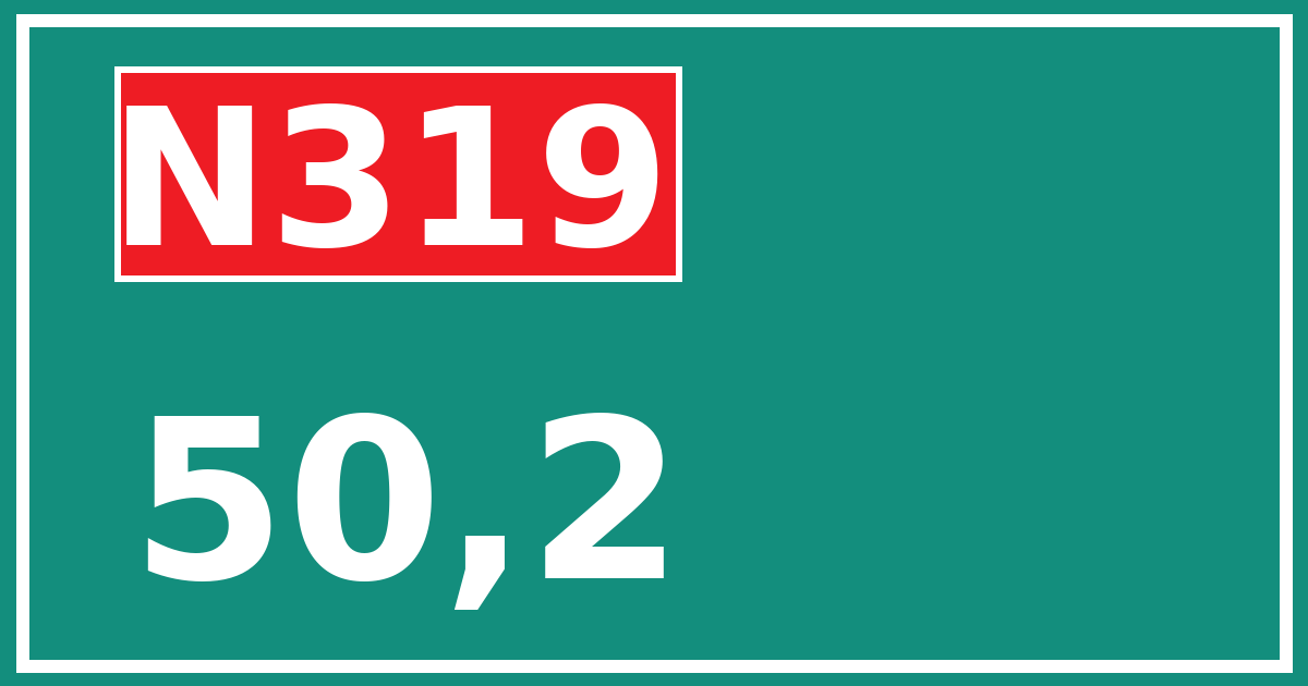 Hectometerbord N319 50,2