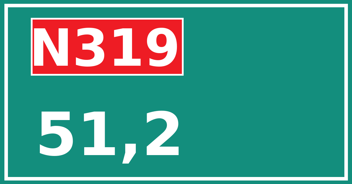 Hectometerbord N319 51,2