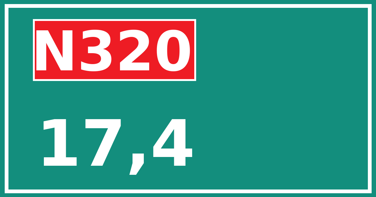 Hectometerbord N320 17,4