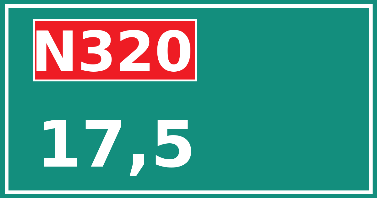 Hectometerbord N320 17,5