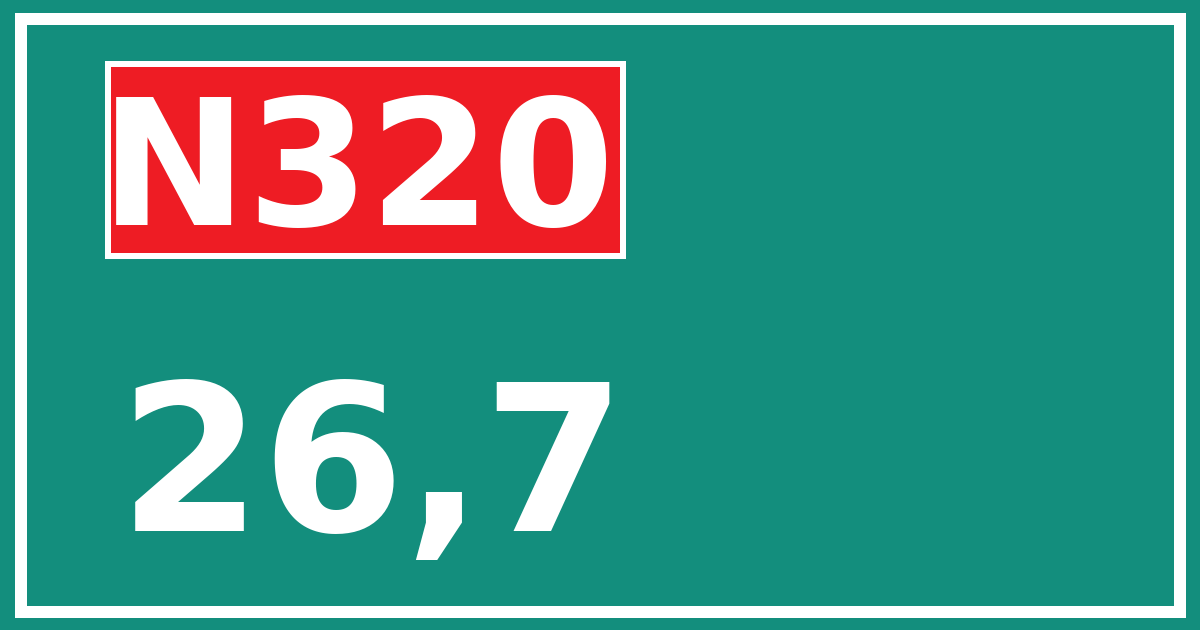 Hectometerbord N320 26,7