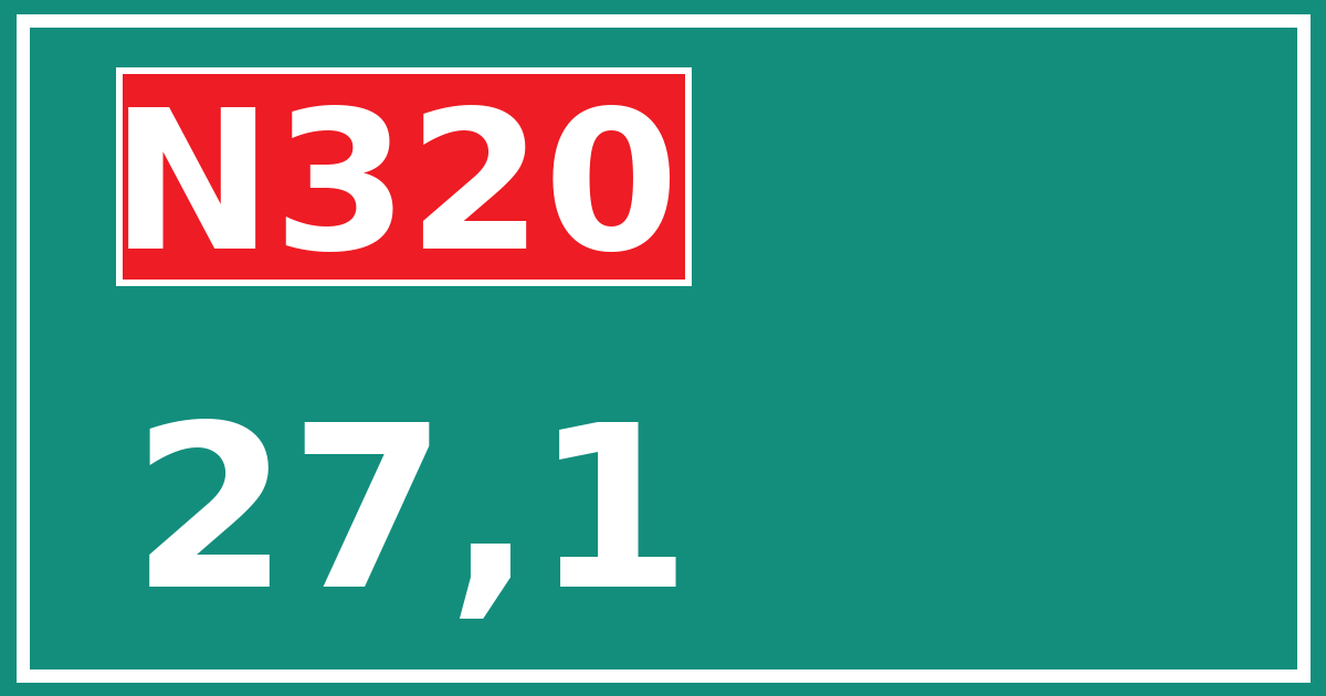 Hectometerbord N320 27,1