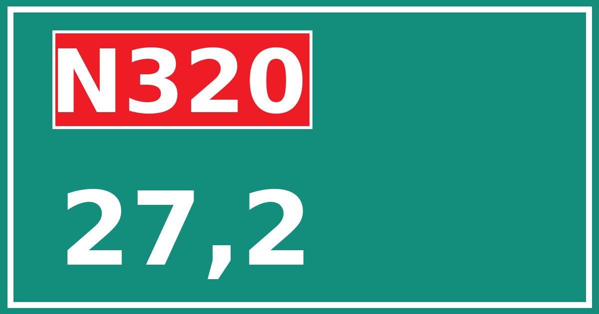 Hectometerbord N320 27,2