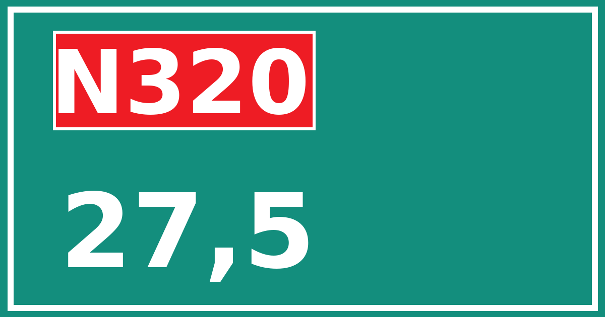 Hectometerbord N320 27,5