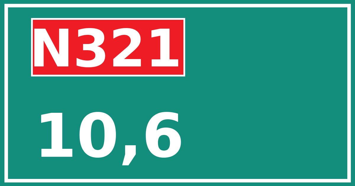 Hectometerbord N321 10,6
