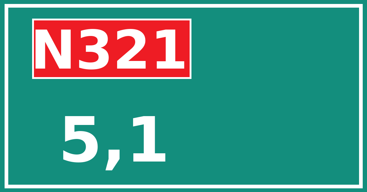 Hectometerbord N321 5,1