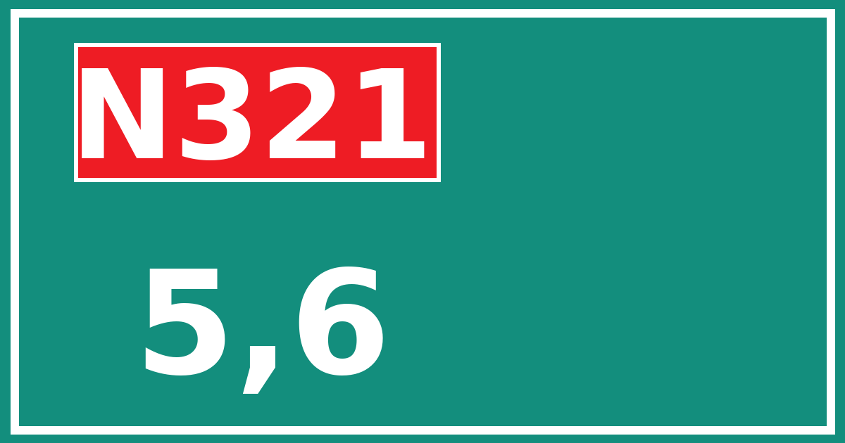 Hectometerbord N321 5,6