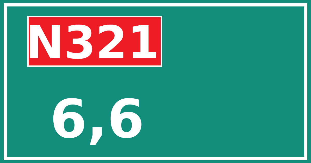 Hectometerbord N321 6,6