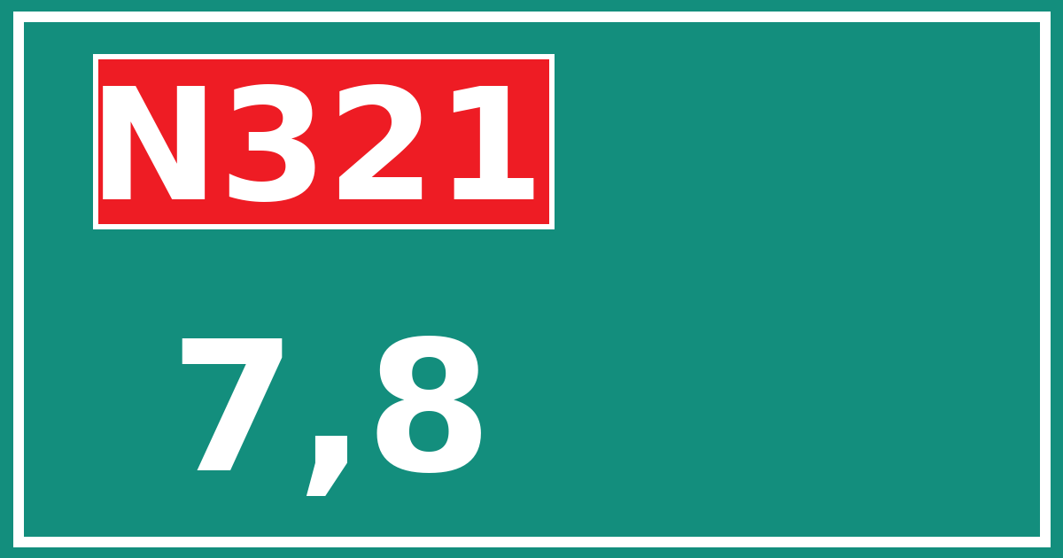 Hectometerbord N321 7,8