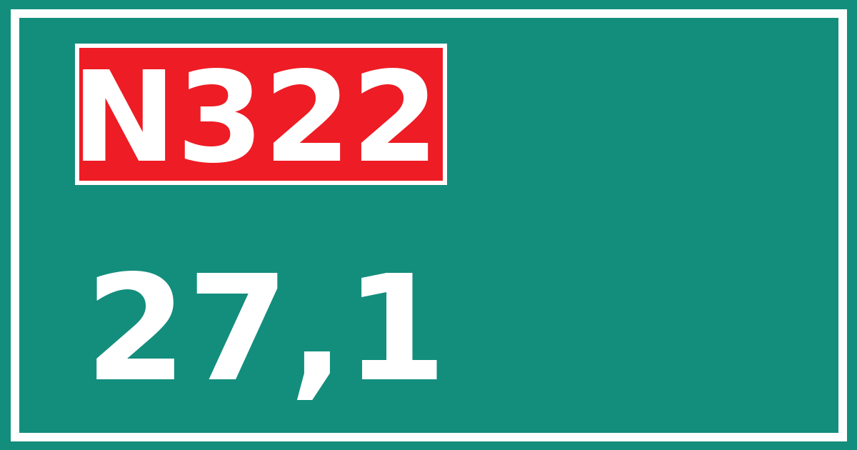 Hectometerbord N322 27,1