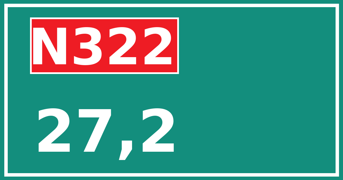 Hectometerbord N322 27,2