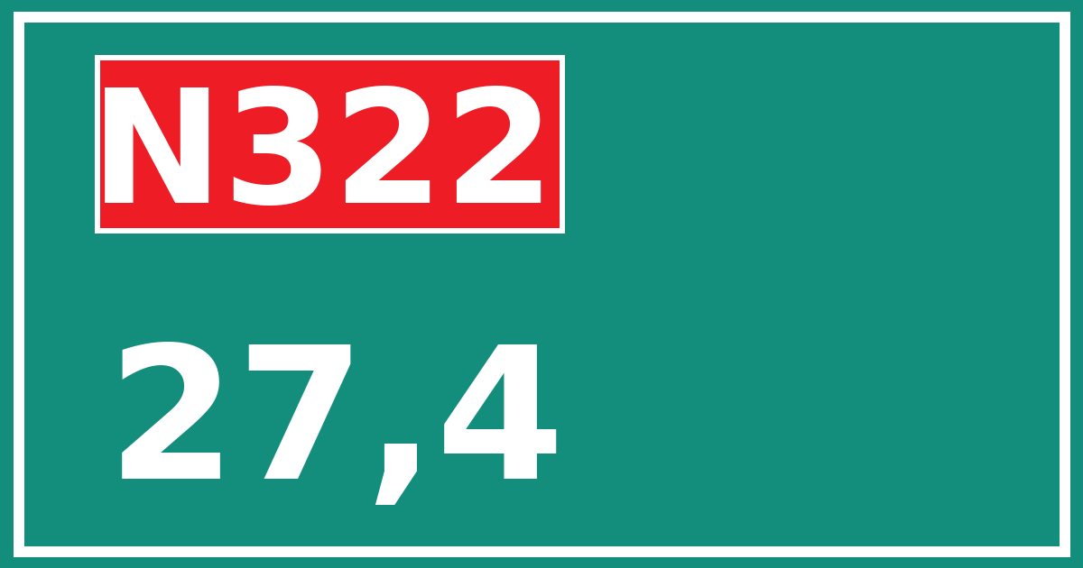 Hectometerbord N322 27,4