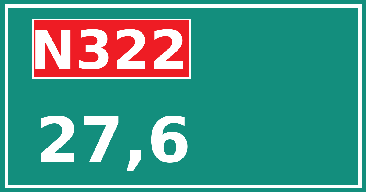 Hectometerbord N322 27,6