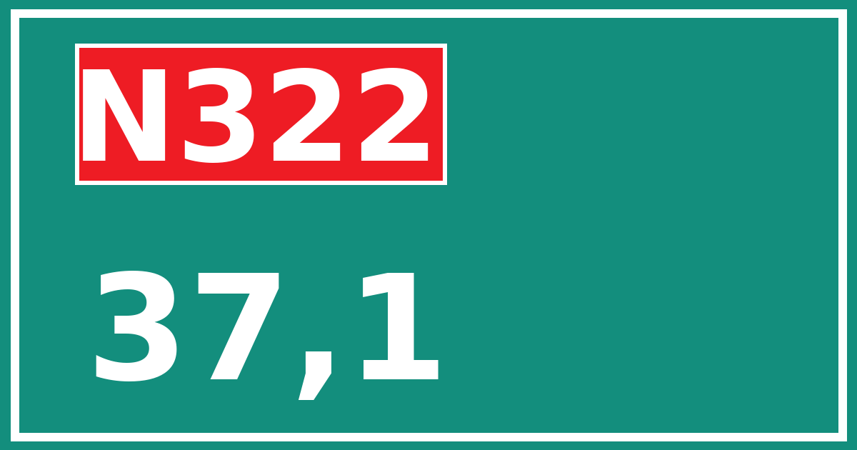 Hectometerbord N322 37,1