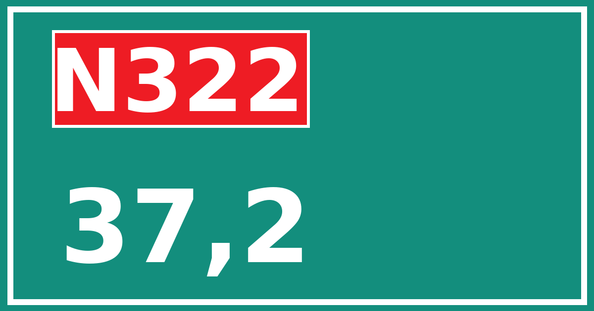 Hectometerbord N322 37,2