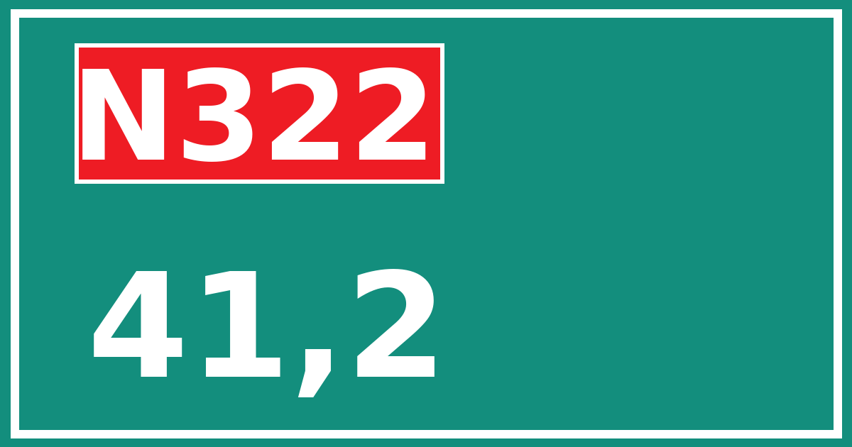 Hectometerbord N322 41,2