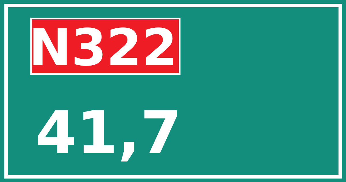 Hectometerbord N322 41,7