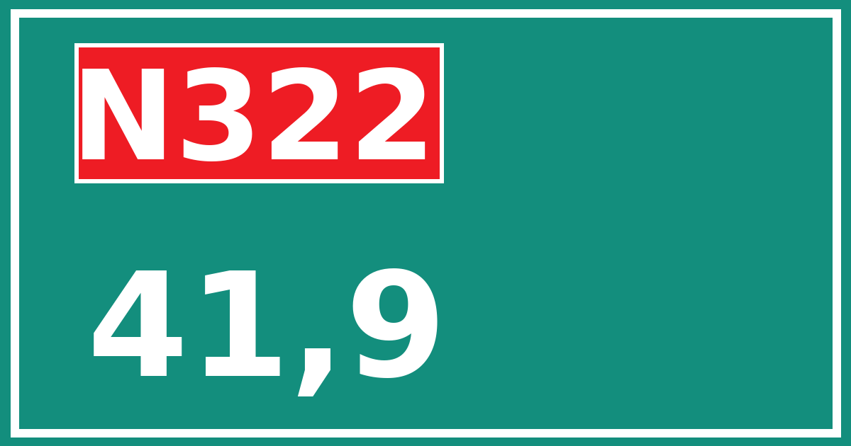 Hectometerbord N322 41,9