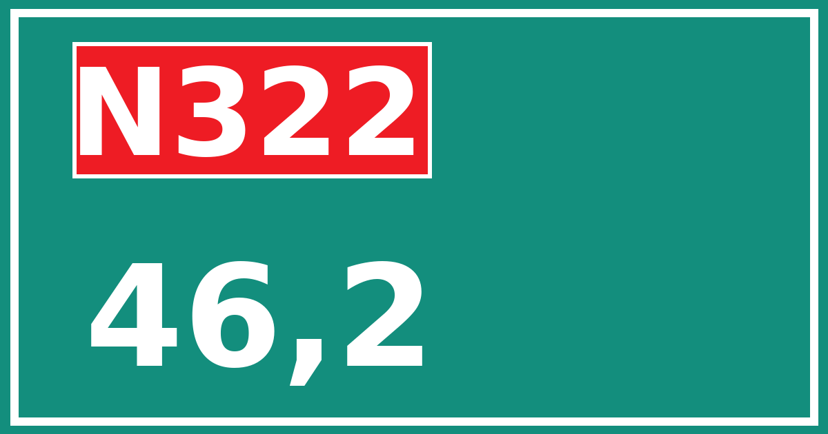 Hectometerbord N322 46,2