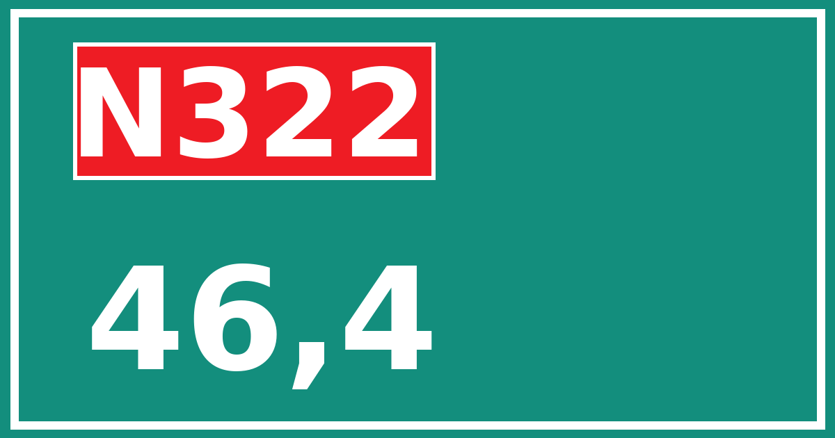 Hectometerbord N322 46,4