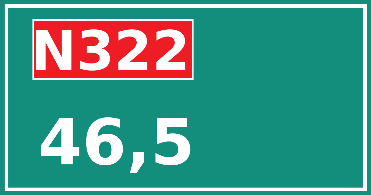 Hectometerbord N322 46,5