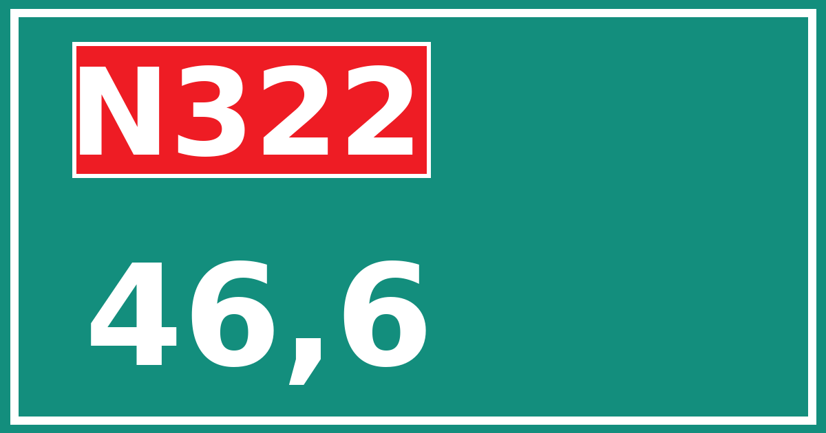 Hectometerbord N322 46,6