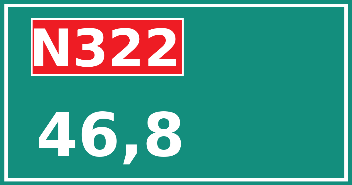 Hectometerbord N322 46,8