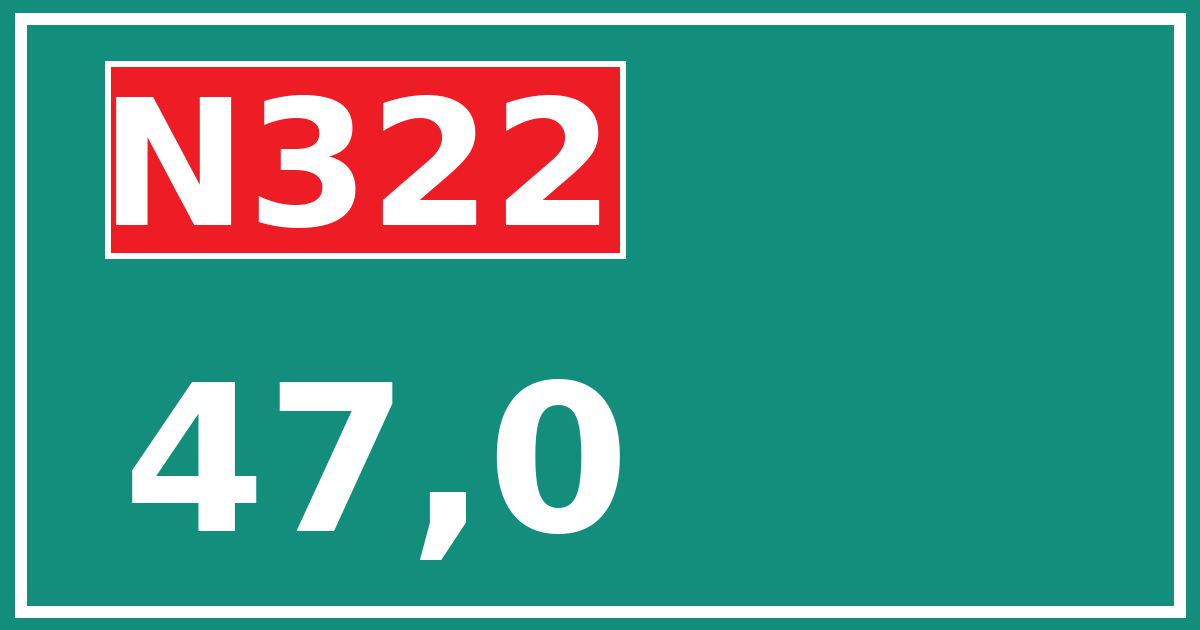 Hectometerbord N322 47,0