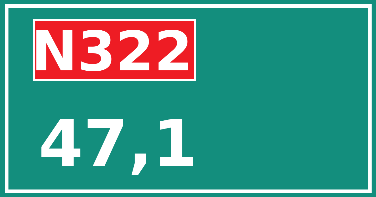 Hectometerbord N322 47,1