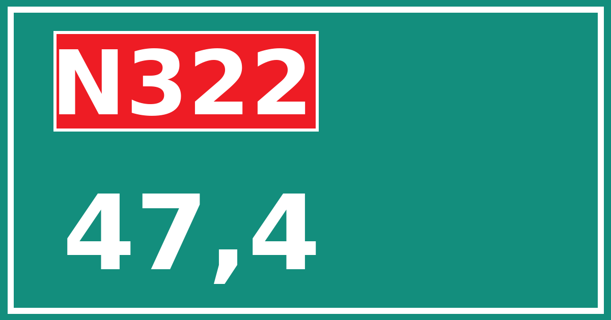 Hectometerbord N322 47,4