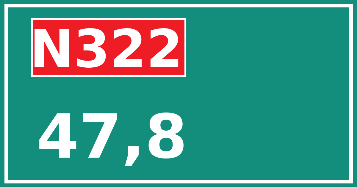 Hectometerbord N322 47,8