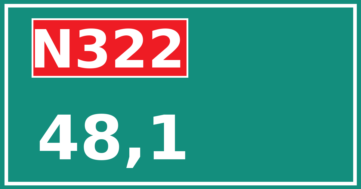 Hectometerbord N322 48,1