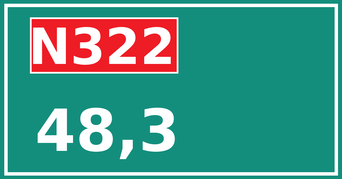 Hectometerbord N322 48,3
