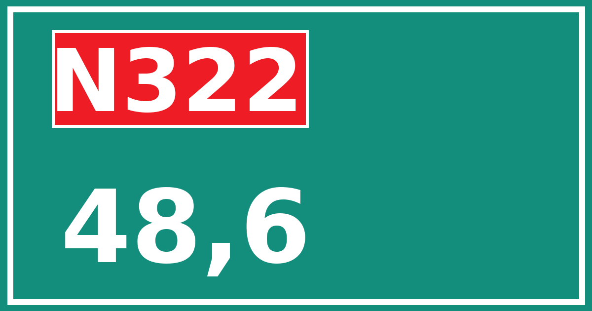 Hectometerbord N322 48,6