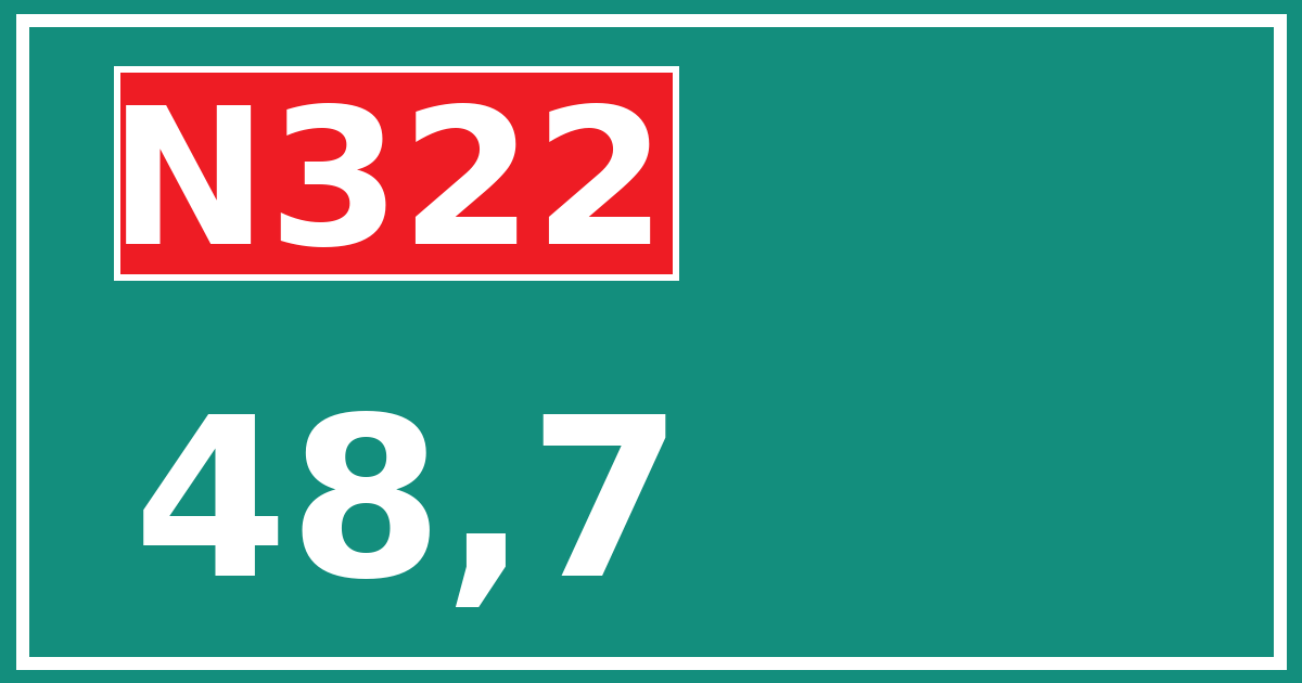 Hectometerbord N322 48,7