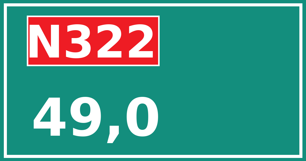 Hectometerbord N322 49,0
