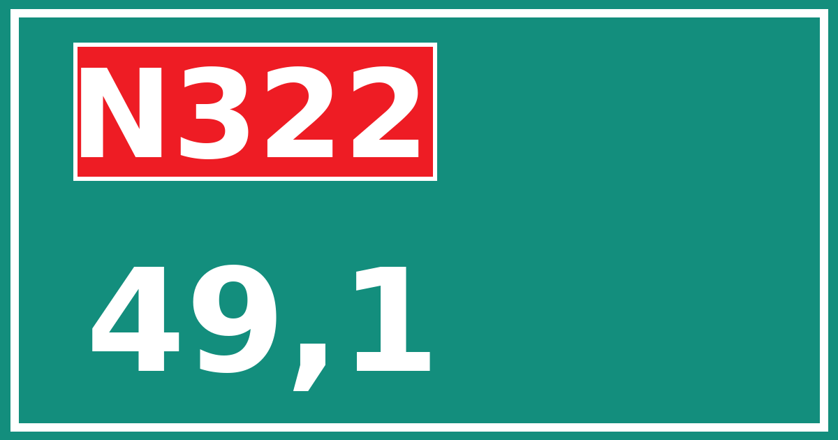 Hectometerbord N322 49,1