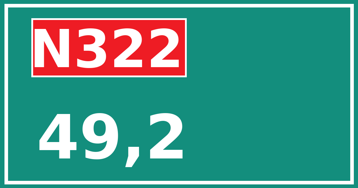 Hectometerbord N322 49,2