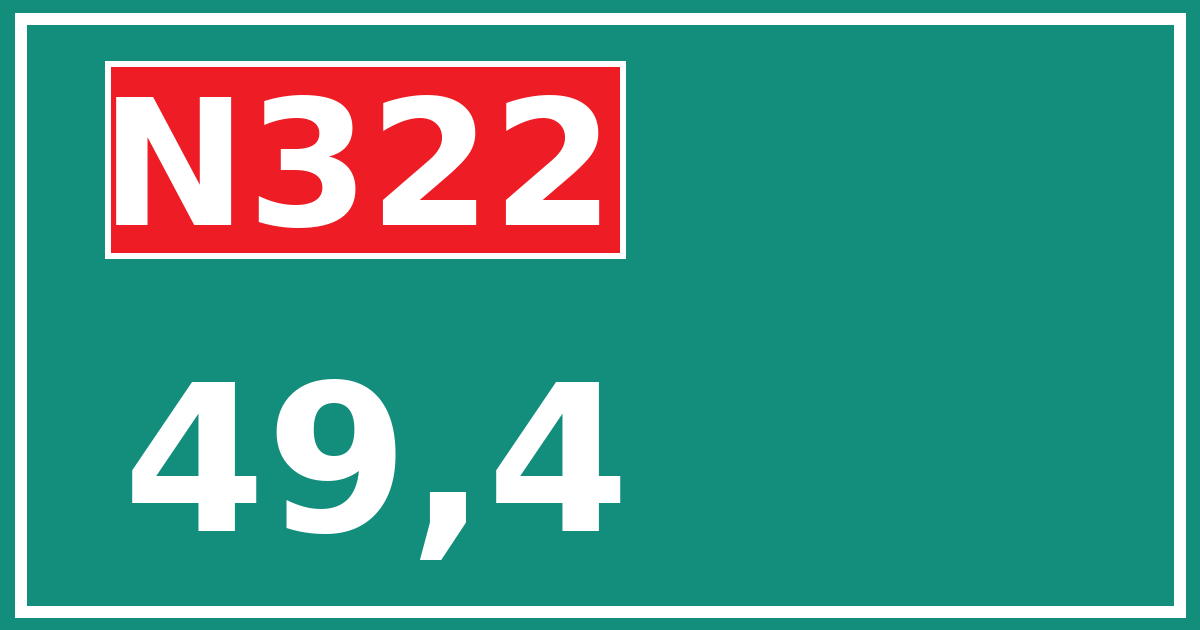 Hectometerbord N322 49,4