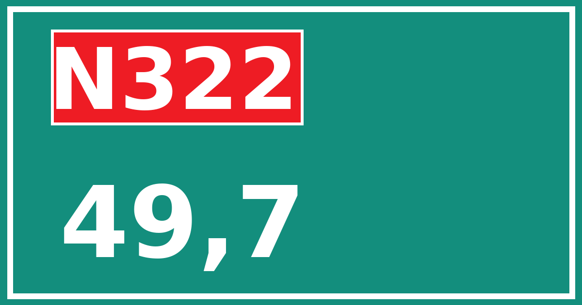 Hectometerbord N322 49,7