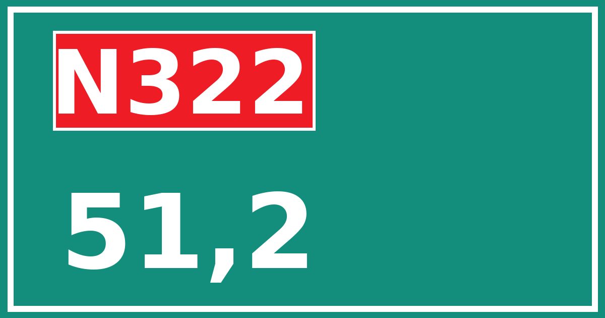 Hectometerbord N322 51,2