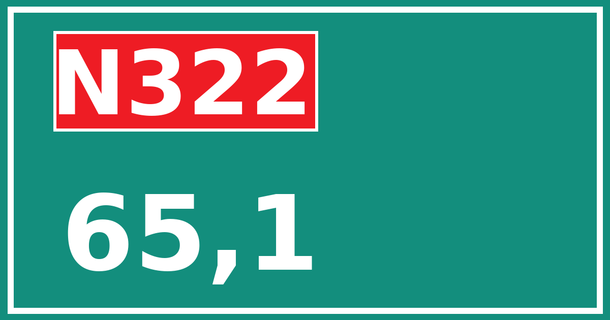 Hectometerbord N322 65,1